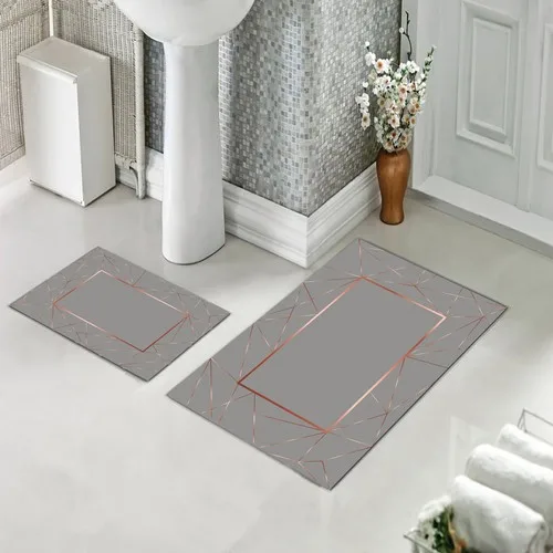 Halıforum Bath Mat Dual Toilet Seat Pad Non-Slip Bottom Bhs-434