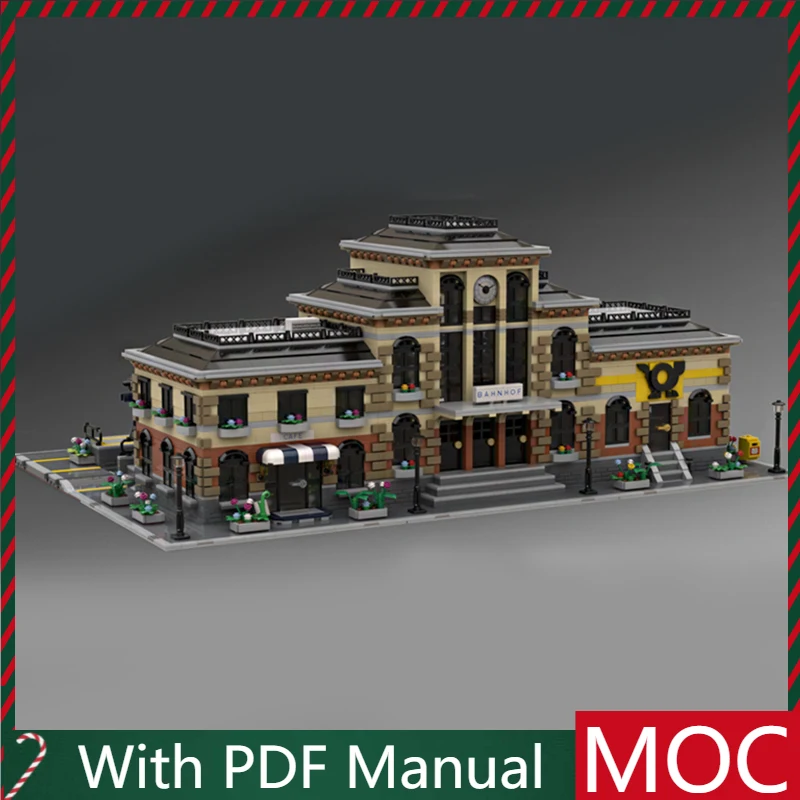 

8571 PCS Hot Selling MOC City Railway Station Building DIY Blocks Bricks Assembly Toy Educational Gift Collection Hobby Present
