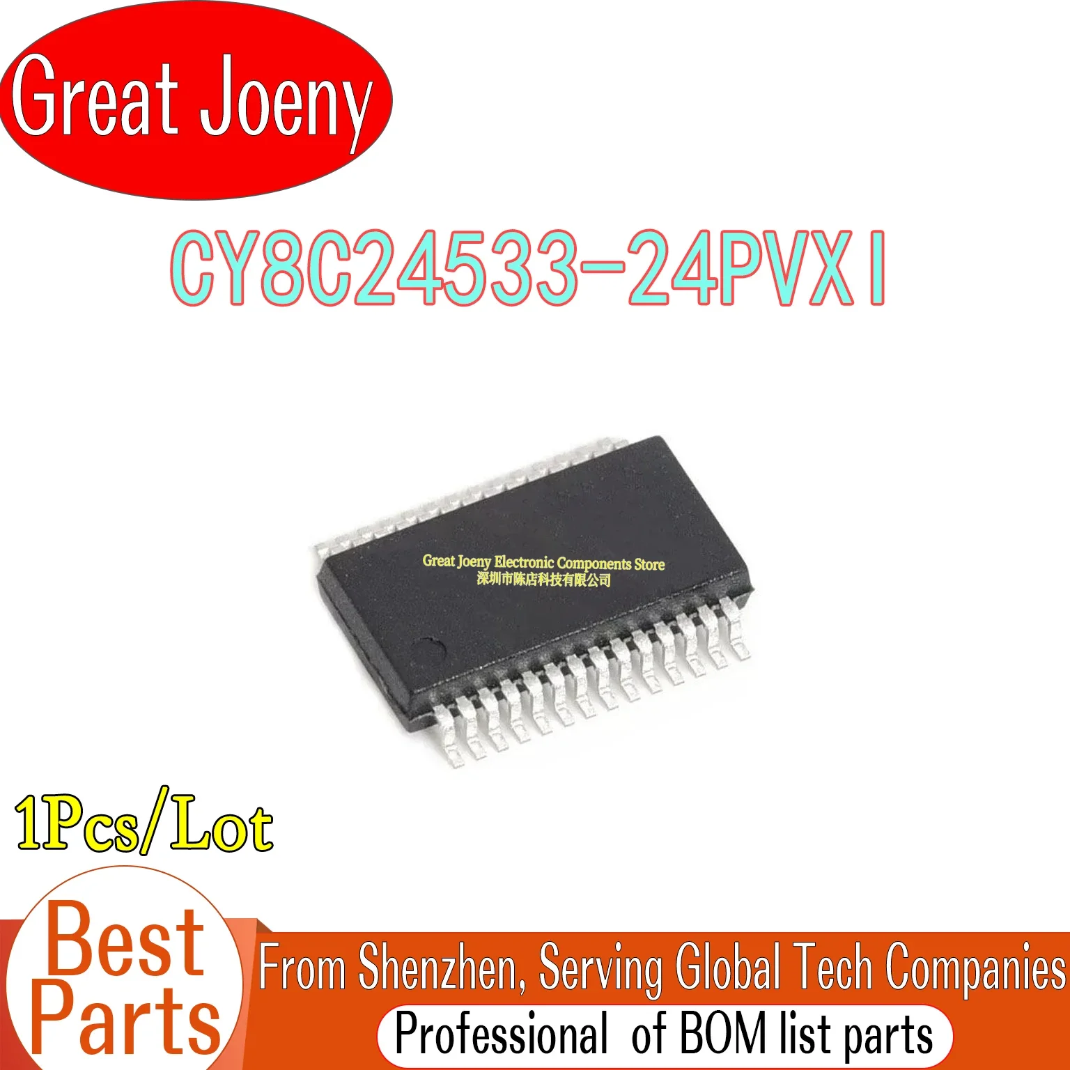 

100% New Original CY8C24533 CY8C24533-24PVXI IC MCU Chipset SSOP-28 Bulk Best Price