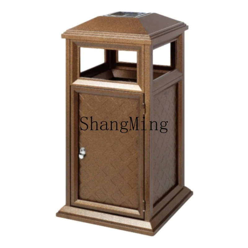 

DHY outdoor villa trash can smoke commercial classical trash can retro house peel bucket