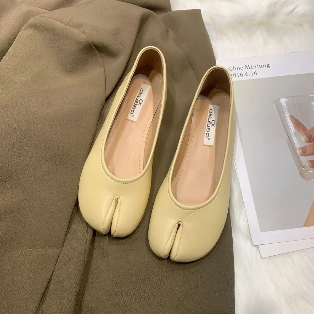 Moccasins Brown Flat Flats Ladies Footwear Cute Kawaii Low Heel Elegant Women's Shoes Beau Today Korean Style 39 Y2k Young Dress