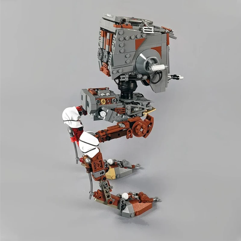 AT-ST レイダーマンダロリアンミニフィグスケール地形偵察輸送機モデルビルディングブロック DIY 少年レンガのおもちゃギフト