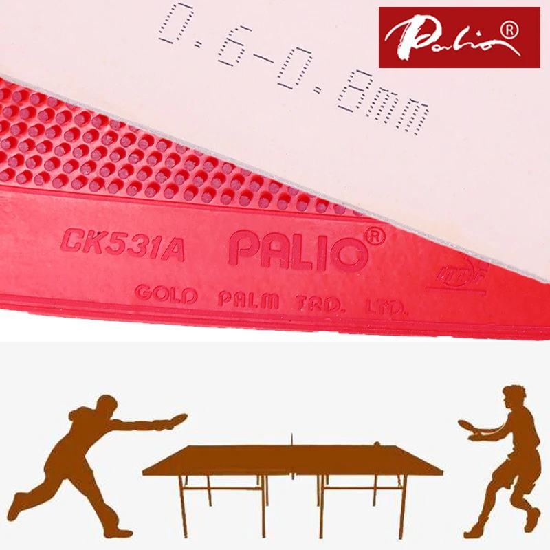 Palio CK531A New Table Tennis Rubber Sheet Long Pimples Back Spin Attack ITTF Approval Racket Cut Rug for Professional Athletes