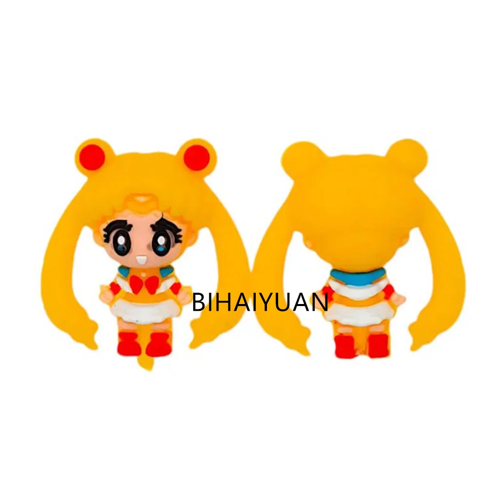 5pcs Sailor Moon 3D focal Silicone beads Teether Jewelry Beads Food Grade For pen Pacifier Chain