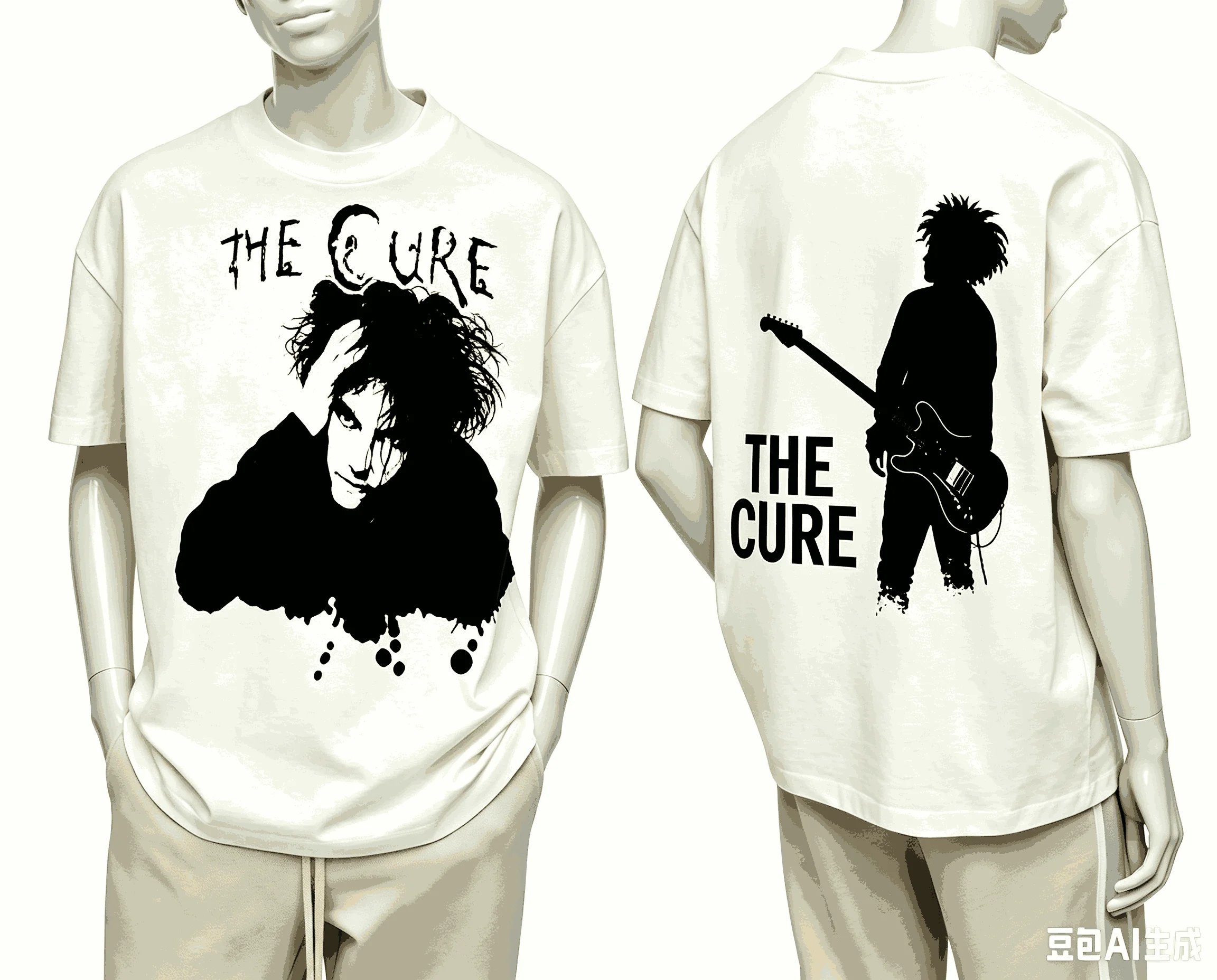 T-shirt The Cure for Fan Gift pour hommes et femmes, style Harajuku, surdimensionné, unisexe, à manches courtes, streetwear de haute qualité, doux et confortable pour les couples
