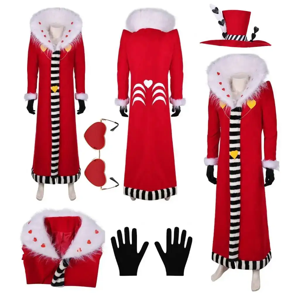 Anime Fantasia Valentino Habzin Cosplay Costume Adult Men Coat Robe Hat Gloves Outfits Halloween Carnival Party Disguise Suit