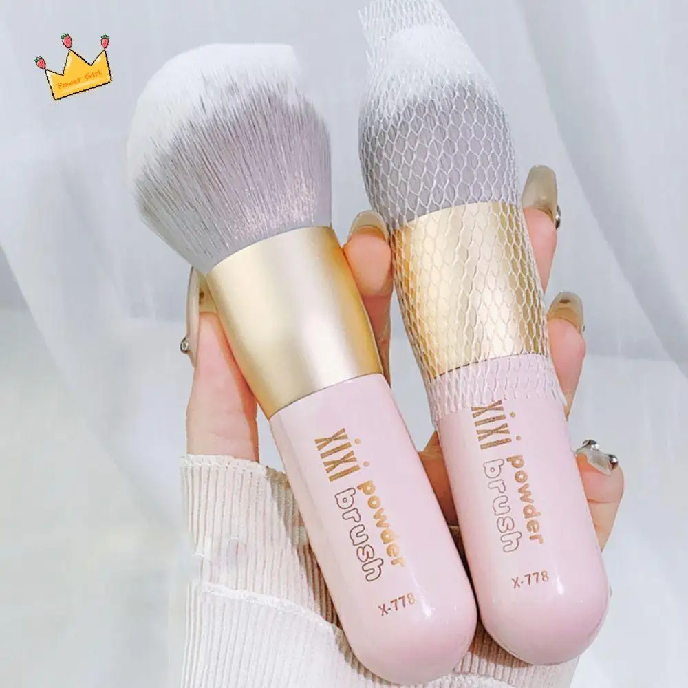 

Fluffy Ultra Plush Powder Brush Soft Professional Long Handle Nail Art Brush Multi-functional Portable