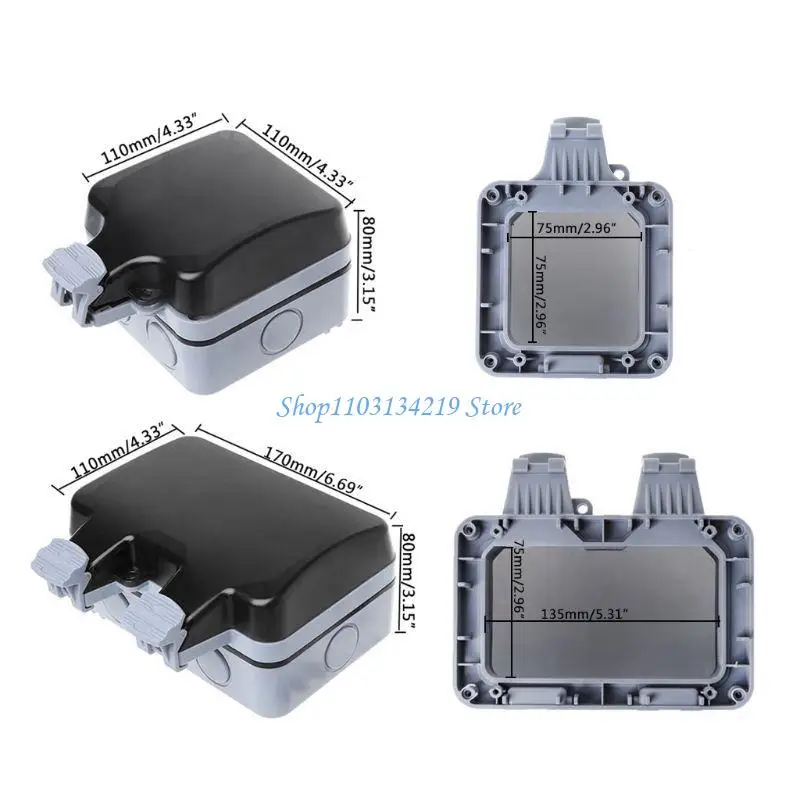 N5KC Outdoor Wall Switch Socket IP66 Weather&Dust Proof Power Outlet EU Standard