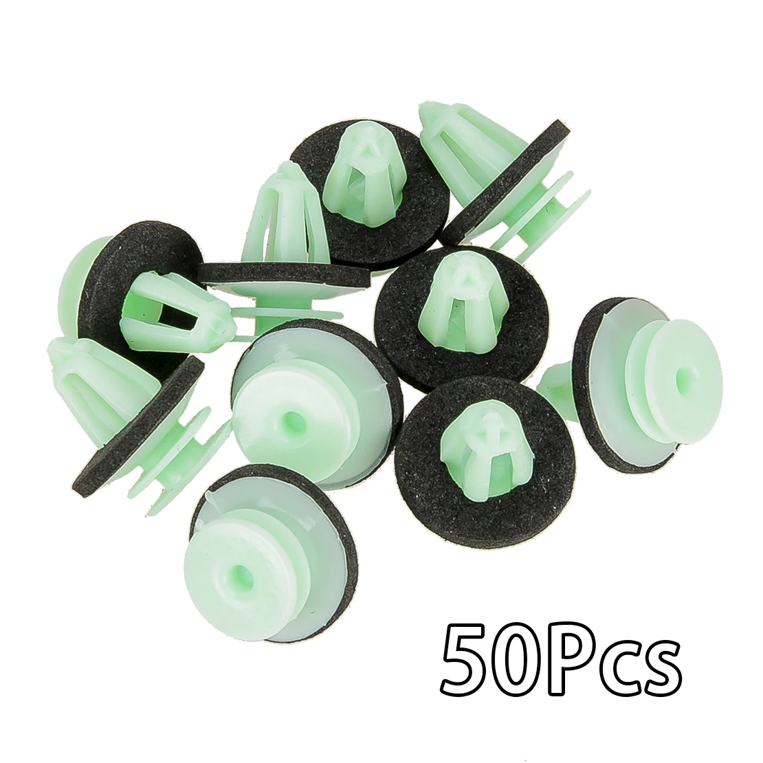 50Pcs Interior Door Panel Trim Fastener Clip with Sealer Green Nylon Fit for Mercedes Benz 300SD CL500 CL600 ML320 A0079889978