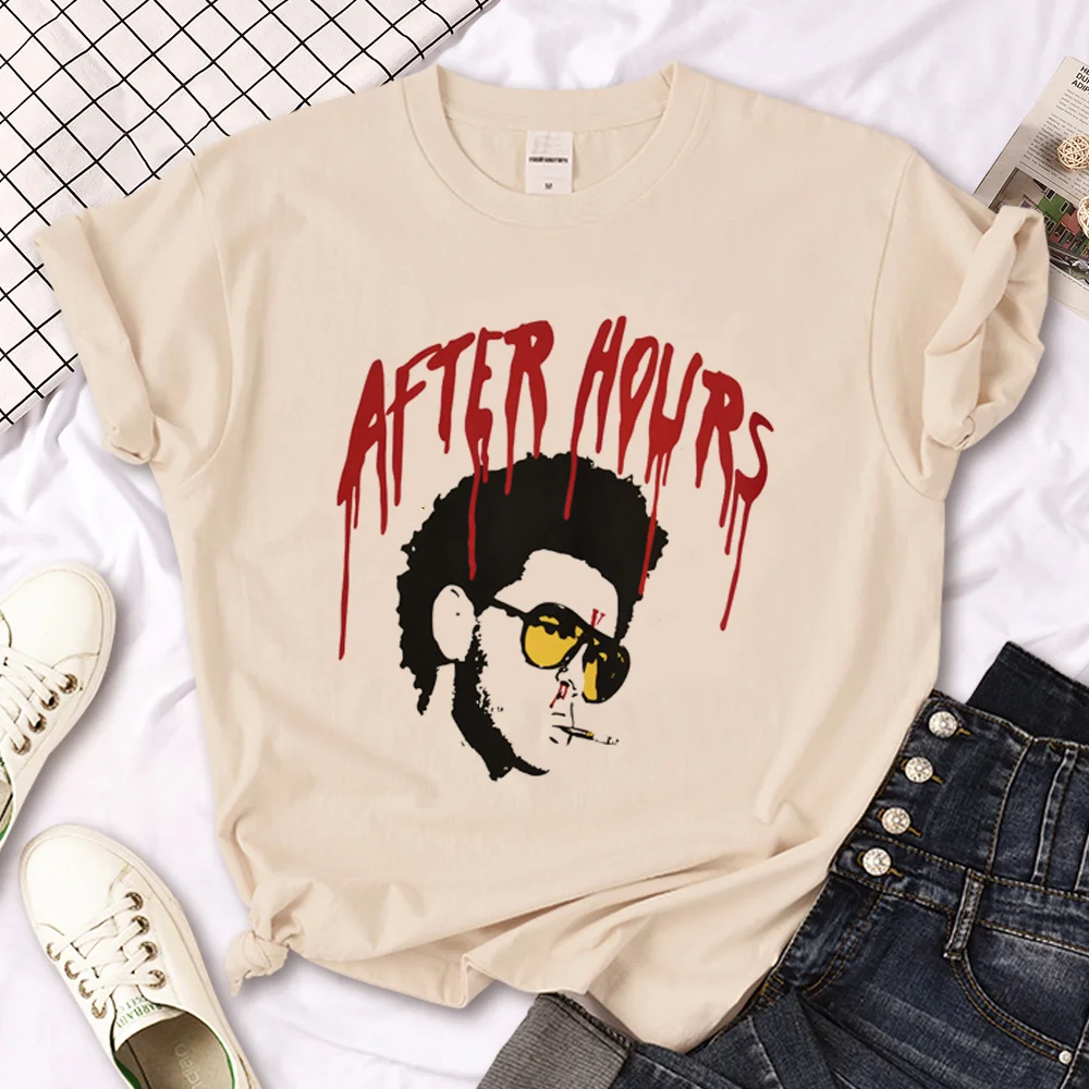 the Weeknd t shirt men anime designer Japanese top male anime funny y2k clothes