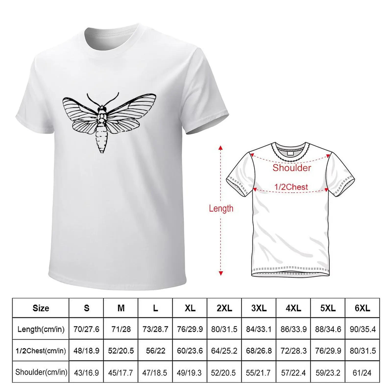 Moth T-Shirt korean fashion plain customs design your own vintage mens tall t shirts