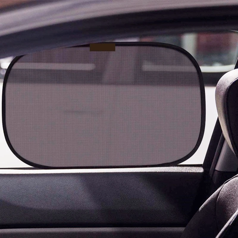 2 Stück Faltbarer Auto-Sonnenschutz UV-Schutz Auto-Vorhang Baby-Autofenster-Sonnenschutz Seitenfenster-Netz Sonnenblende Sommer-Schutzfolie – Detail 4