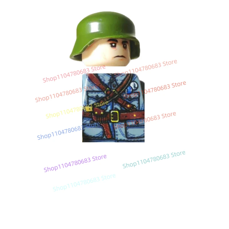 MOC 新しいドールビルディングブロック ミニドール 軍事将校 戦場おもちゃ 装飾品 組み立て式 ホリデーギフト コレクション