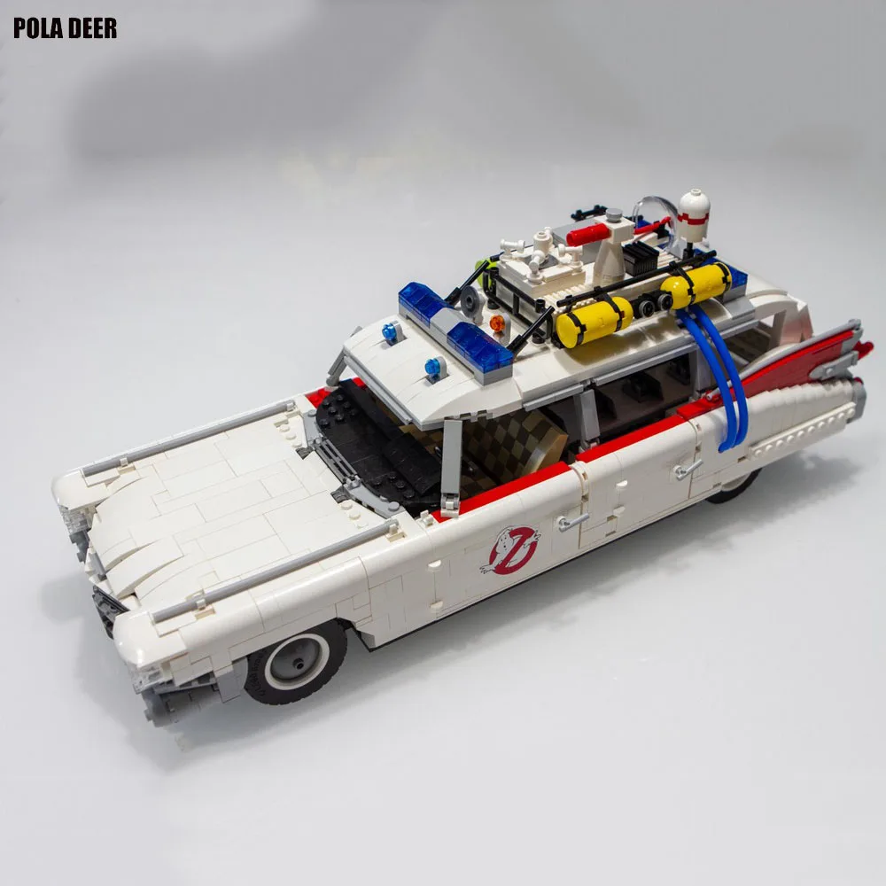 

Poladeer 1887 Pcs Ecto 1 Ambulance Creative Design Custom Assembly Building Block Model Boy Toy Holiday Birthday Gift Ornaments
