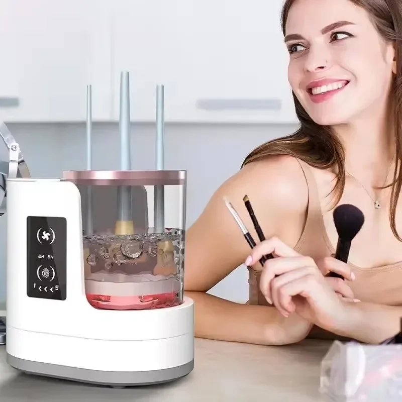 

3 in 1 Electric Makeup Brush Cleaner with Brush Dryer-Portable Automatic USB Cosmetic Brush Cleaning Tool