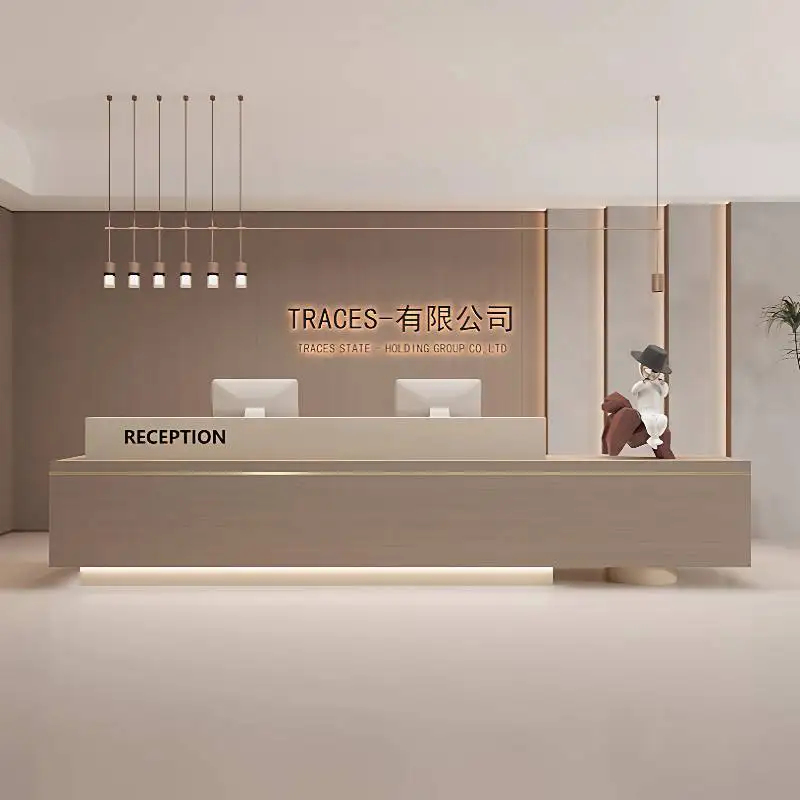 تصميم مكاتب الاستقبال في المطاعم الفاخرة باللون الأسود الكلاسيكي الخشب مكتب الاستقبال الملابس البيضاء Bancone Per Negozio أثاث المكاتب #5