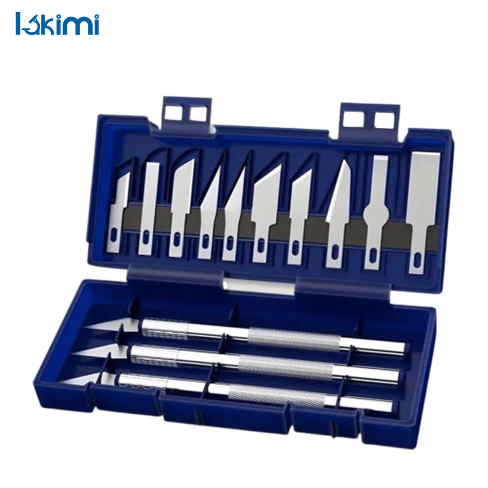 

13pcs Metal Carving Knife Set - Non-Slip Manual Combination Gadget for DIY Repair, Paper Cuttings, and Art Seal Cutting LK-AA37