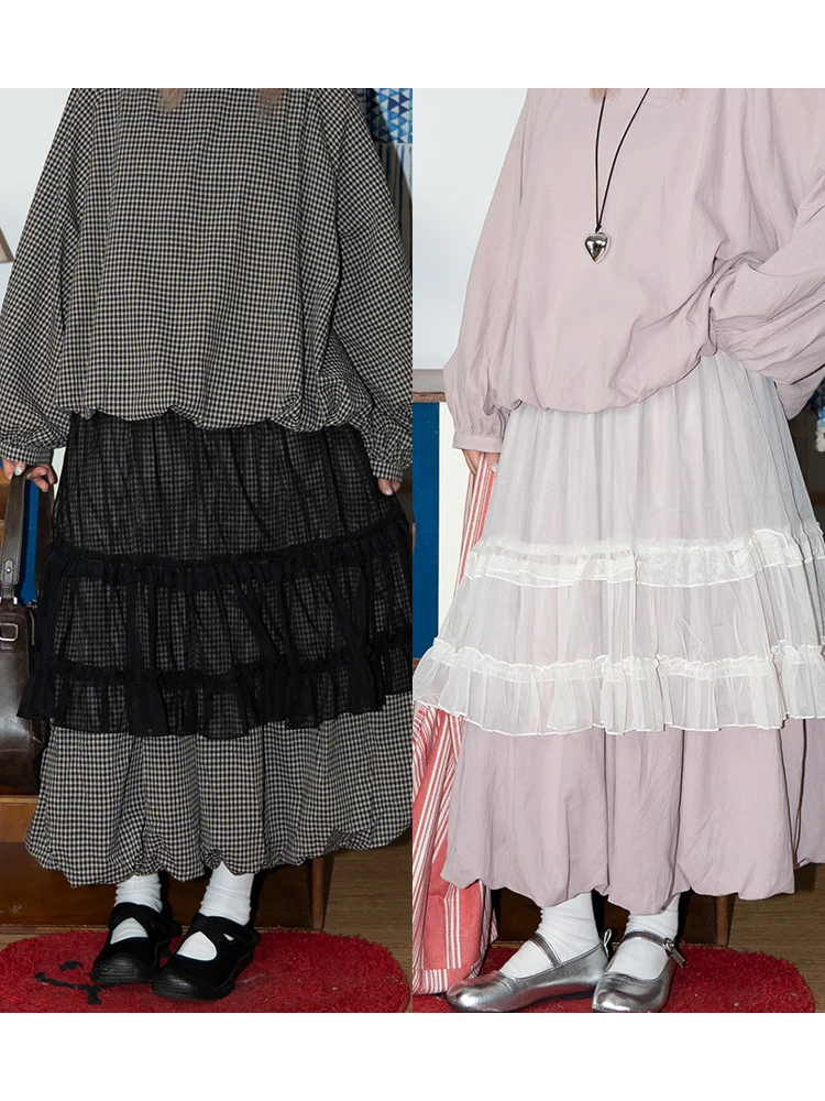 

Дышащая однотонная юбка с эластичным поясом, многослойная, в форме буквы А, универсальная, из дышащего полиэфирного волокна