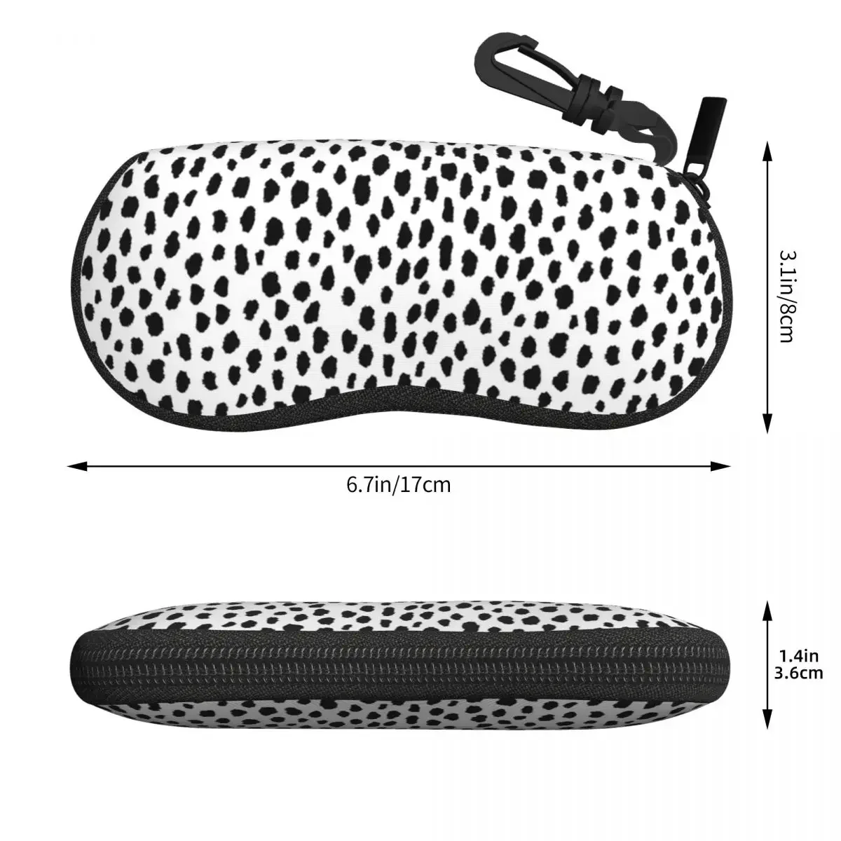 Dalmatian Spots Shell Glasses Case Protective Sunglasses Box Women Men Soft Eyeglass Bag Pouch