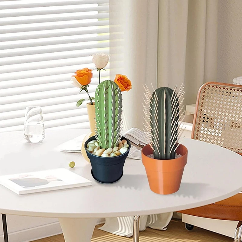 Toothpick Holder-Cactus Toothpick Dispenser 3D Printed Cactus Toothpicks Container Holders Decorative Multifunctional Succulents