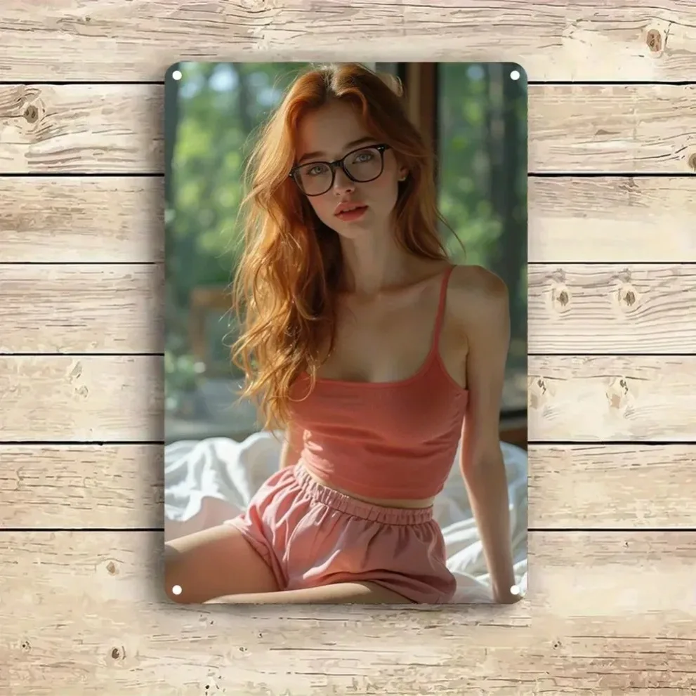 Vintage Aluminum Wall Art Retro Poster Home Decor for Cafe Bar Garden 2D