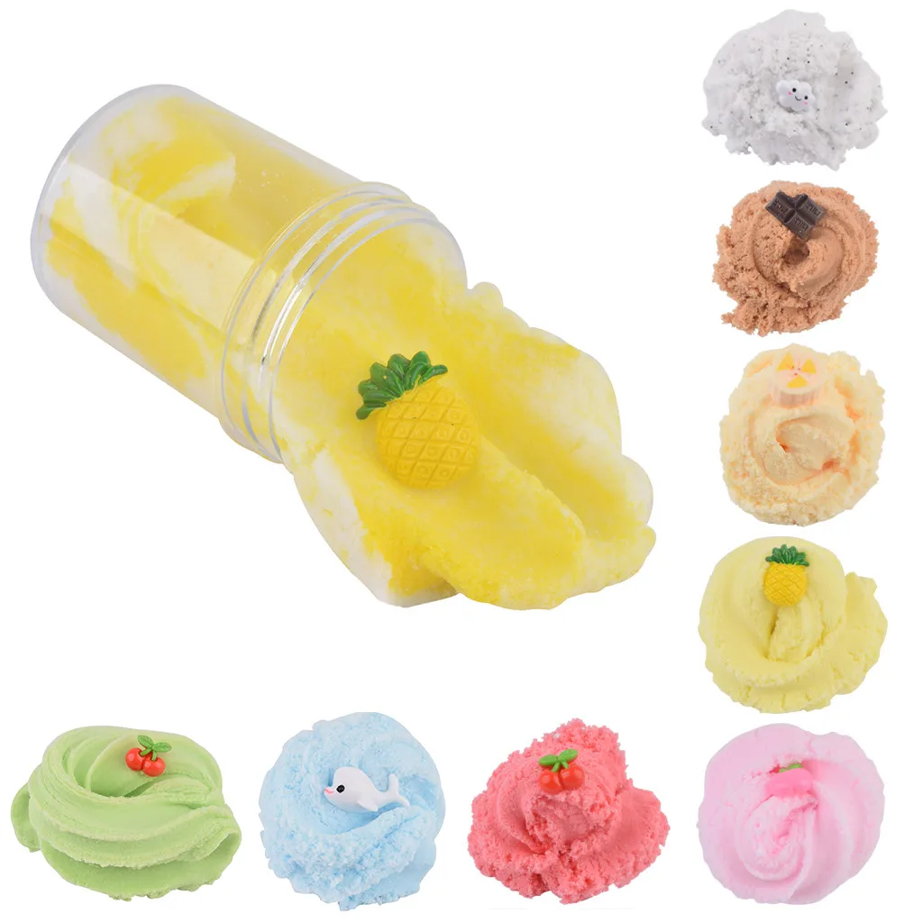 الأطفال مختلط سحابة كريستال الطين مختلف الألوان الطين البلاستيسين اللعب لون نقي رسم الطين اليدوية اللعب التفاعلية