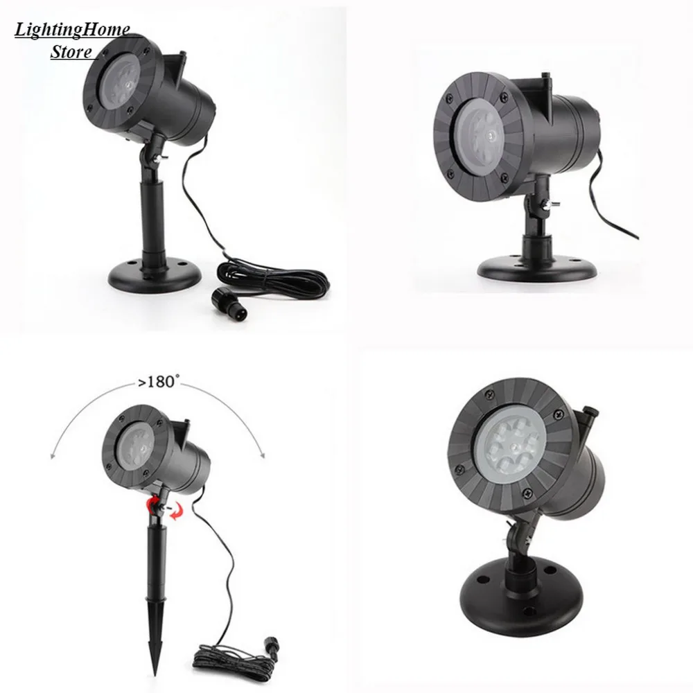 Novelty LED Card Projection Lamp Christmas Halloween Light Festival Holiday Lighting with 12 Patterns Drop Shipping