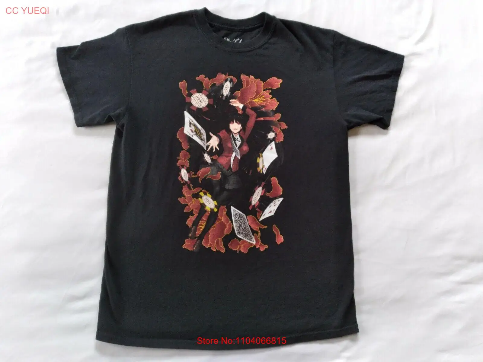 Kakegurui Compulsive Gambler Mens - M Japanese Anime Yumeki Jabami T-Shirt Black