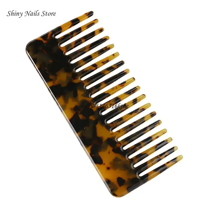 Korean Wide Large Tooth Pocket Hair Comb Cellulose Acetate Detangling Hairbrush Tortoise for Shell Portable Dropship