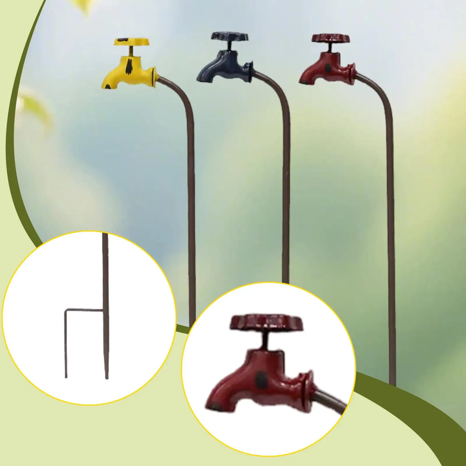 

Garden faucet, spring stake, garden decoration, garden art, decoration for