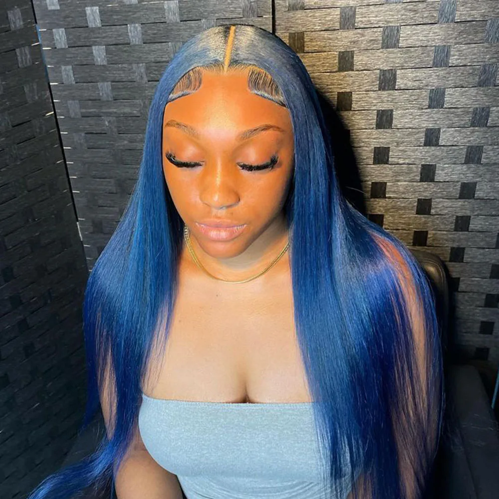 رمادي أزرق خصلات الشعر المستعار الإنسان 13x6 الدانتيل الشفاف شعر مستعار أمامي للنساء البرازيلي قبل نتف شقراء ملونة 13x4 الدانتيل الباروكات الأمامية