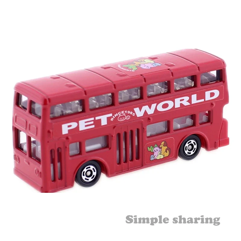 Takara Tomy Tomica No.095 London Bus Mould Scale 1/130 Car Diecast Hot Baby Toys Model Kit Funny Kids Bauble Collectibles