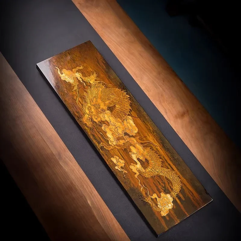 

Purely handmade, intangible cultural heritage, large lacquer tea tray, dry brewing tray, high-end wooden tea table