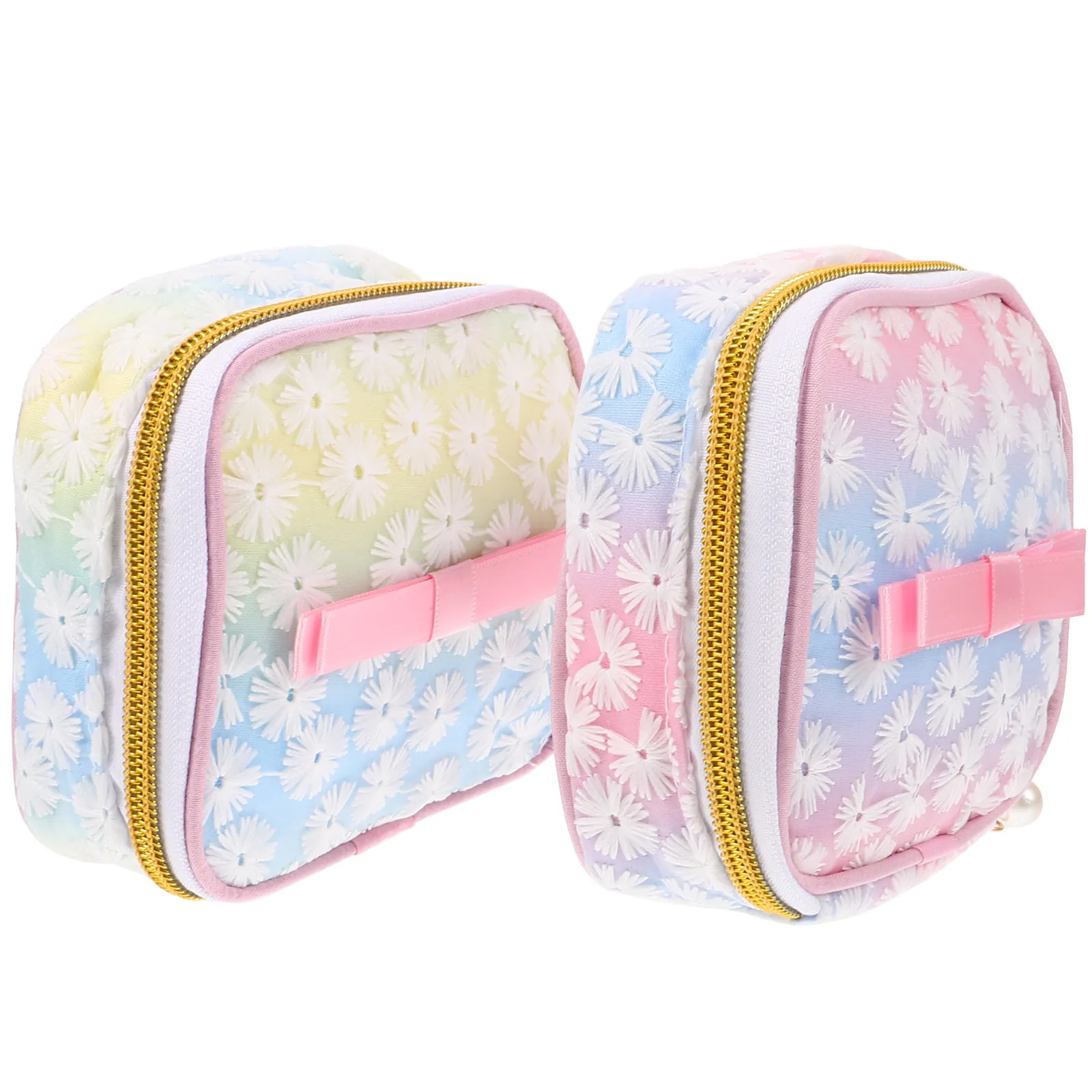 

2 шт. сумки для менструальных прокладок с вышивкой, водонепроницаемые, на молнии, для хранения гигиенических прокладок и монет