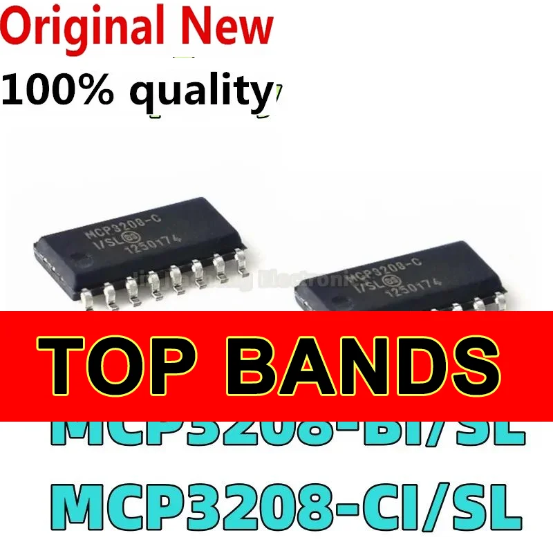 NEW (5-10piece) 100% MCP3208-BI/SL MCP3208-CI/SL MCP3208 SOP16 Chipset IC Chipset Original