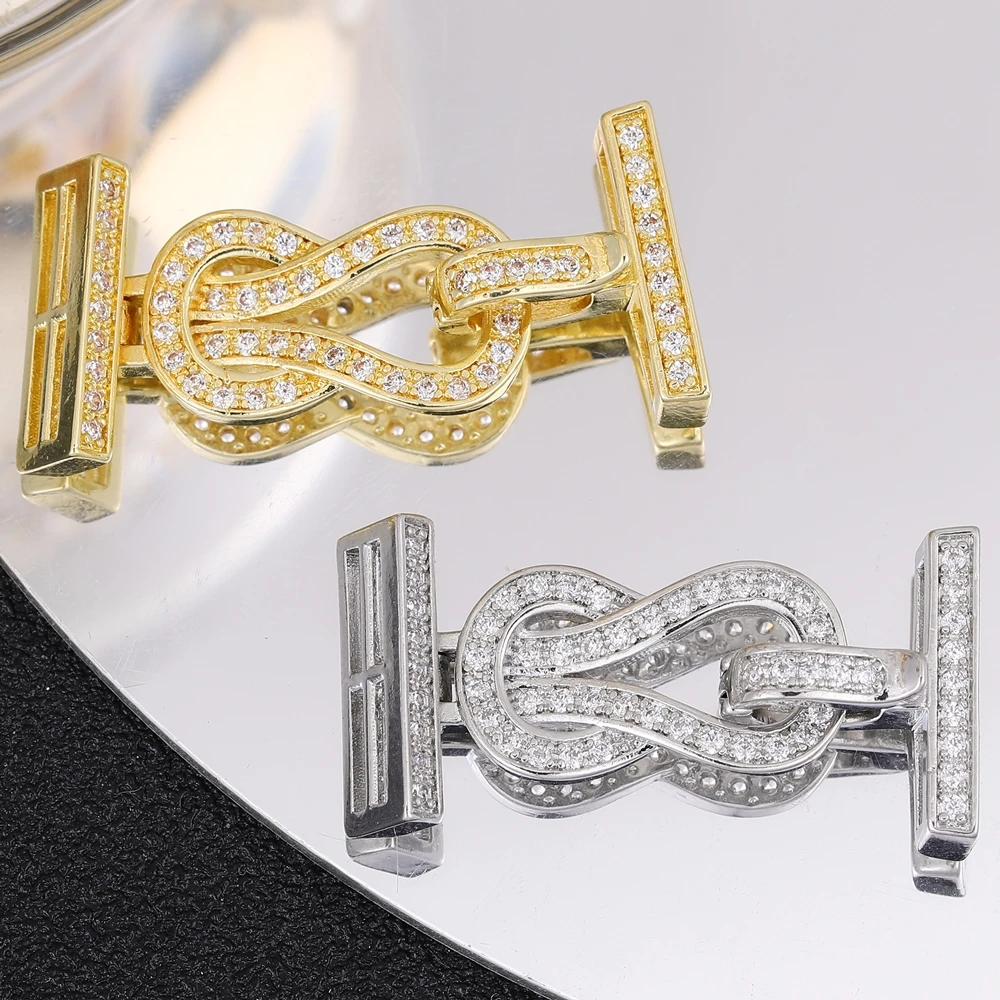 Juya 18K Gold Plated SNAKE Connector Fastener Hook Clasps อุปกรณ์เสริมสําหรับ DIY เย็บปักถักร้อยคิวบาโซ่ไข่มุกเครื่องประดับทํา