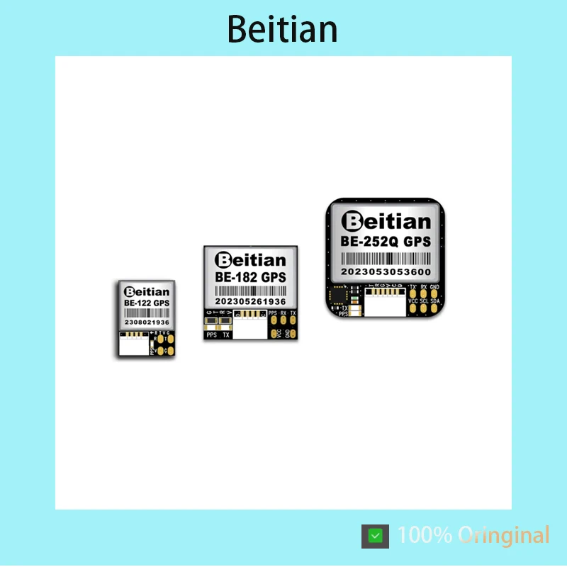 Beitian BE‑122/BE‑182/BE‑252Q Dual‑Protocol GPS Module, Fixed‑wing & FPV Drone, GPS Rescue, Compatible with F4 F7 Flight Control