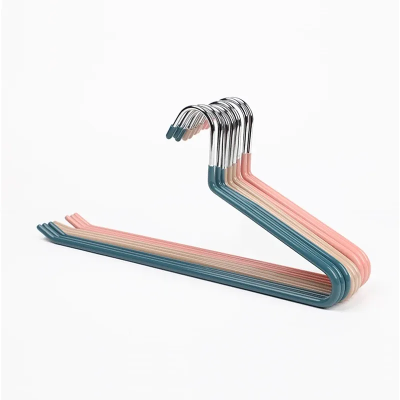 

10Pcs lack Pants Hangers, Anti-Rust Chrome Metal Hangers,Non Slip Rubber Coating, Space Saving Jeans Hanger for Easy-Slide Pants