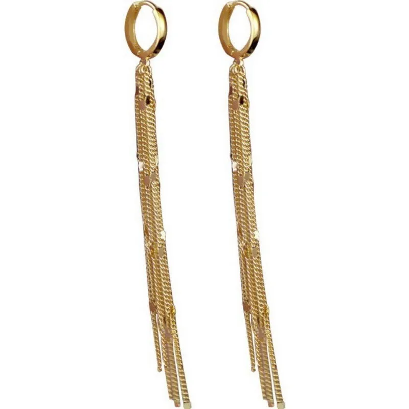 Glänzende lange Quasten-Glitzer-Tropfenohrringe für Damen, modische lange Kette, baumelnde Ohrringe, Hochzeit, Party, Schmuck, Geschenke – Detail 8