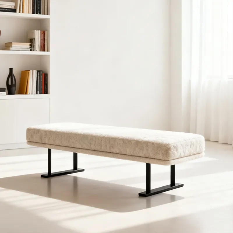 Modern Simple Bedroom Sail Bench Chenier Fabric Bench Restaurant Bench Shoe Change Stool Sand
