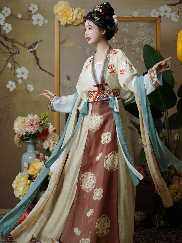 Robe Hanfu brodée traditionnelle chinoise pour femmes, costume de cosplay de la reine des Prairies, ensemble Hanfu rouge, carnaval et Halloween féminin