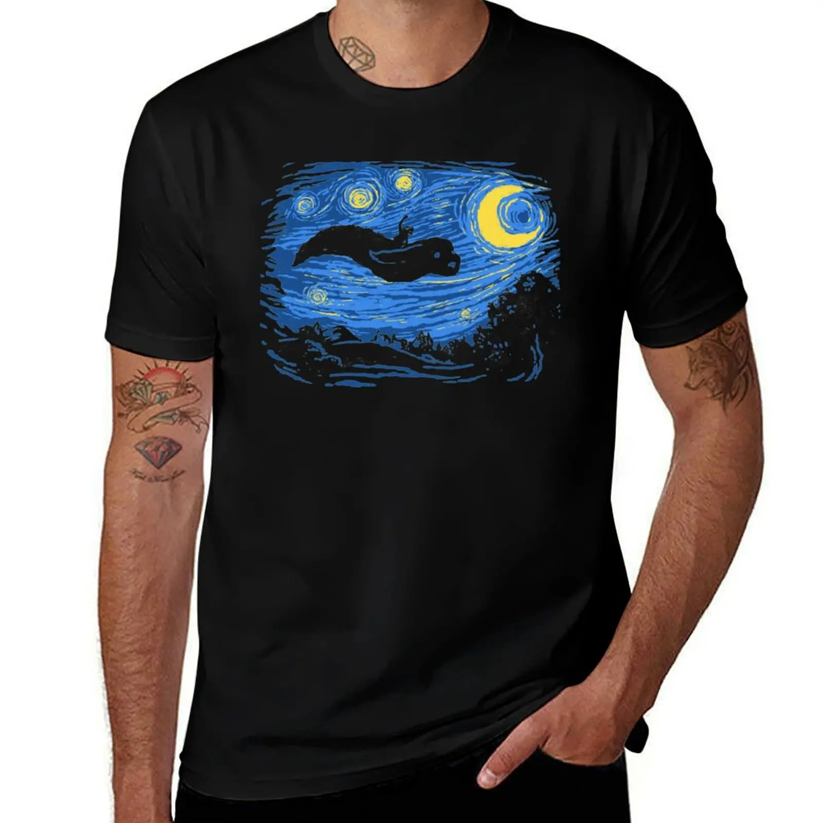 Neverending Night T-Shirt Lightweight Basic Short Sleeve Shirt