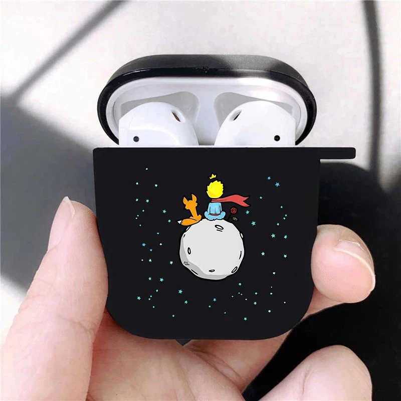 Cute Anime The Little Prince Soft silicone TPU Case For NEW AirPods 1 2 3 Pro 2 Black Wireless Bluetooth Earphone Box Cover