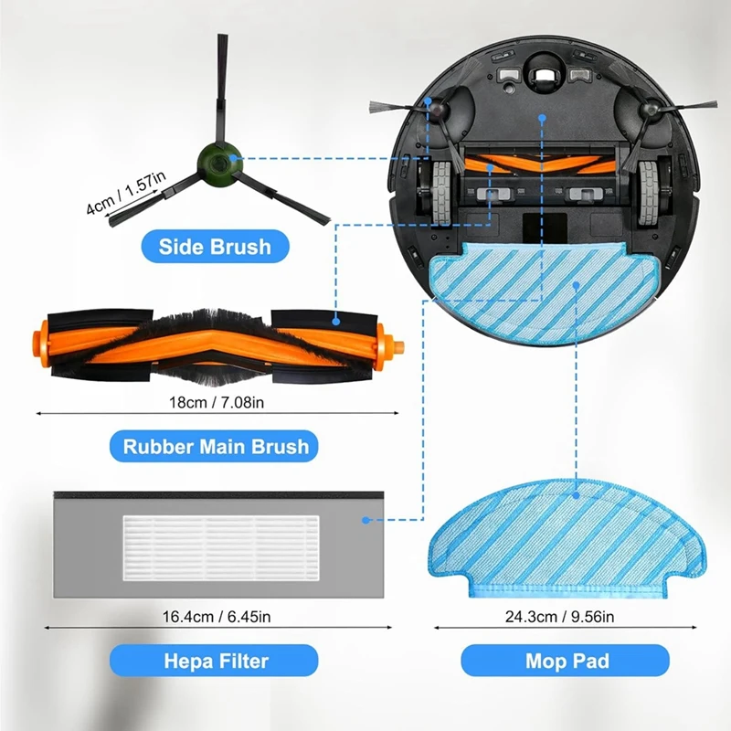 N85R-アクセサリー Yeedi Vac Max、Vac Hybrid、Vac 2 Pro、Vac Station K760、Ecovacs Ozmo Deebot T8 N8 Pro + ロボット用