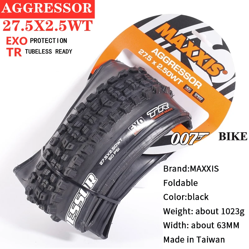 MAXXIS 29 AGGRESSOR 접이식 MTB 산악 자전거 타이어, EXO 보호 TR 튜브리스 29er, 26x2.3, 27.5x2.3/2.5, 29x2.5, 1 개