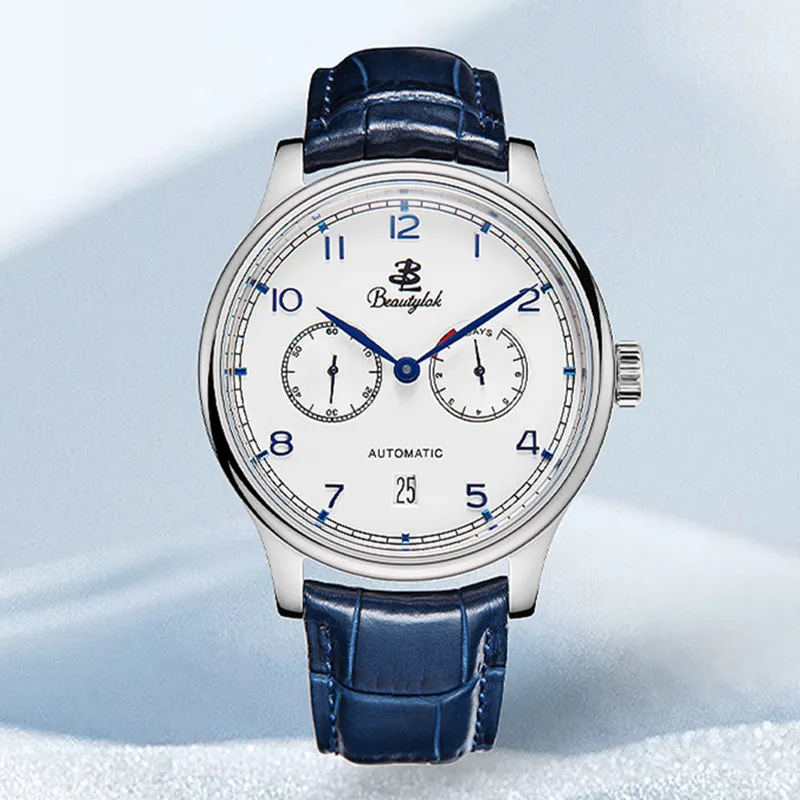 

Top Brand Luxury Rinifa Mechanical Watch For Men Energy Panda Retro Automatic Men Wwatches Multifunctional Big Dial Reloj Hombre