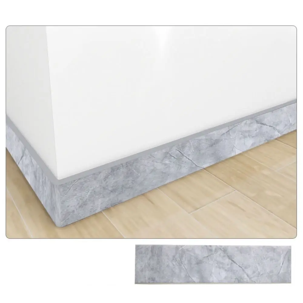 2M/Roll DIY Thickened Skirting Line Self Adhesive Soft Wall Sticker 3D Anti-collision Corner Line Living Room