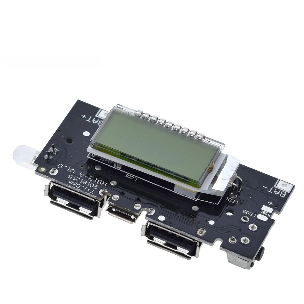 Dual USB 18650 Battery Charger PCB Power Module 5V 1A 2.1A Mobile Power Bank Accessories for Phone DIY LED LCD Module Board