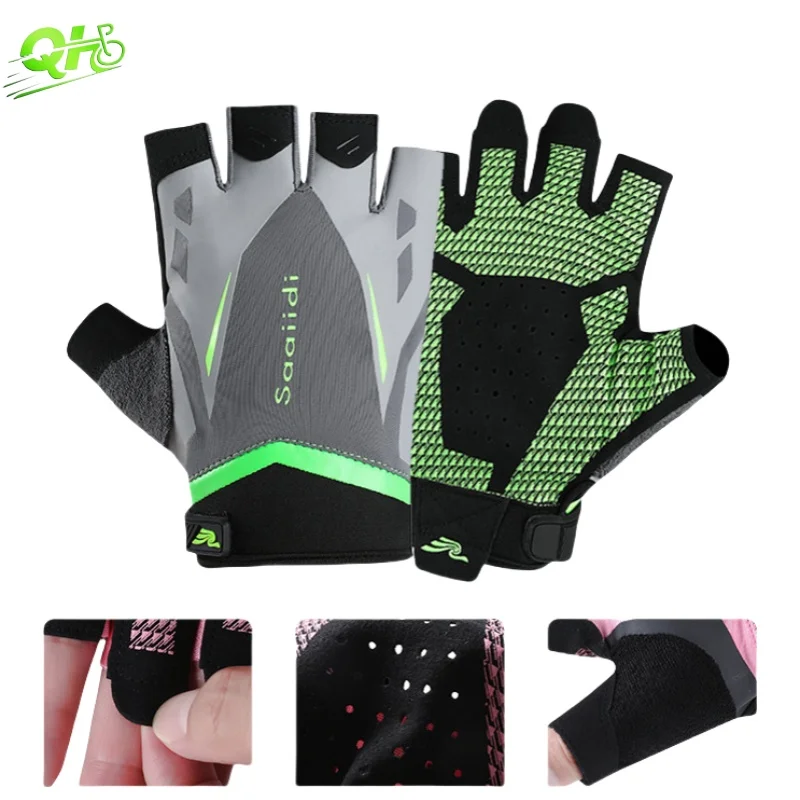 

Motorcycle Gym Gloves Electric Scooter Fitness Wearable Weight Lifting Breathable guantes ciclismo Fingerless Cycling Gloves