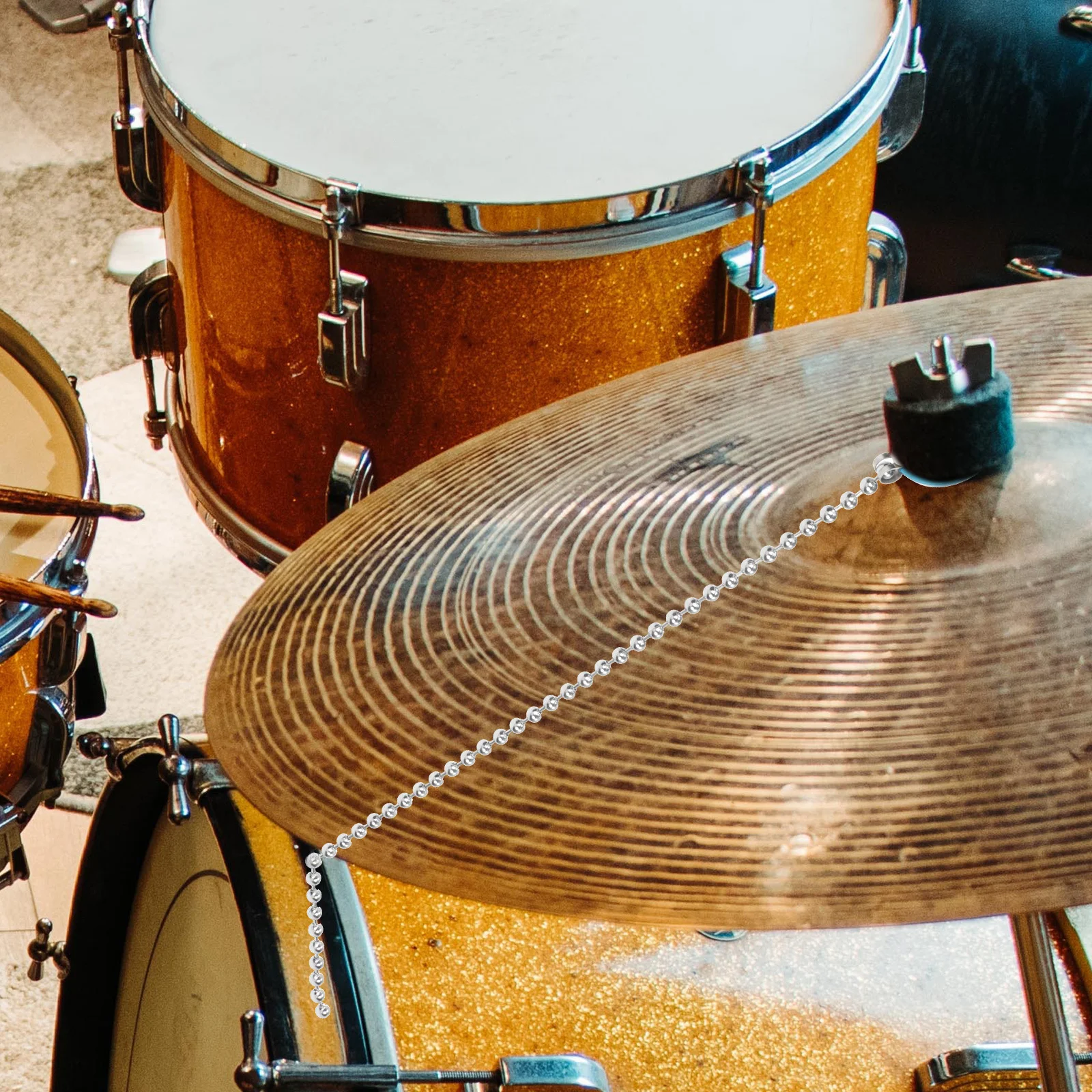 

Sizzler Aluminum Cymbal Chain For Ride Crash Professional Drum Sizzler Effect Cymbal Drum Set Accessory Random Color